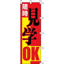 【のぼり「随時見学OK」】 幅600mm×高さ1800mm【業務用】【送料別】