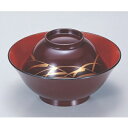 煮物椀 【5寸彩多用椀吟朱内朱つゆ草】 漆器 高さ64 直径:153 【業務用】【グループI】