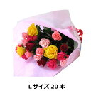 送料無料(一部地域を除く)【生花】☆Lサイズ☆【20本のバラの花束】送料無料 お誕生日に記念日のお祝いに【バラ 薔薇 ローズ 花束 成人式 お祝い 花束