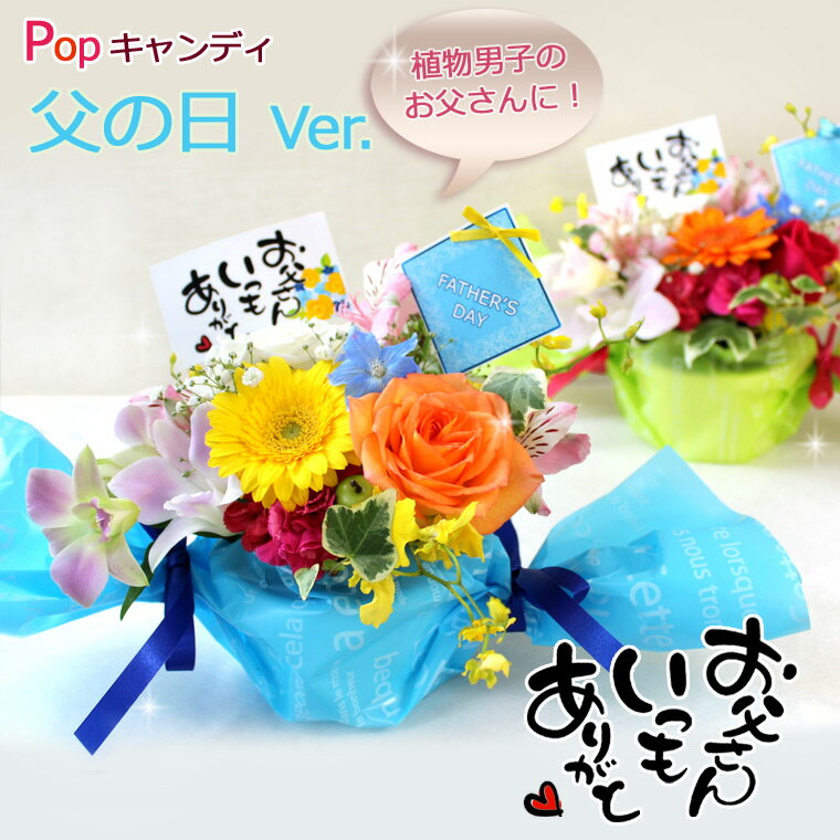 【生花】花 Popキャンディ（プチメッセージ付き）【送料無料】【誕生日プレゼント 女性】【 父の日 ...:hana-club:10001018