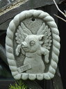 ガーデニング 雑貨 ガーデン 英国 ストーン製『English Angel Pig Plate』