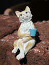 ガーデニング ガーデン アニマル 動物 雑貨『Sitting Animal♪キャット・コーヒー』
