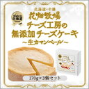 北海道 お土産 花畑牧場 チーズ工房の無添加チーズケーキ ~生カマンベール~ 170g×3個セット