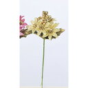 早割◎【造花】アスカ/ミニポインセチアピック ゴ-ルド/AX68506-40【01】【取寄】《 花資材・道具 フラワーピック イベントピック 》