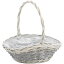 創元舎/ウイロー楕円手付Lグレー/318-003G【01】【取寄】《 花器、リース 花器・花瓶 バスケット(花かご) 》