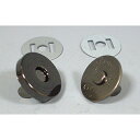 ジャスミン/差し込みマグネットボタン 12mm 5組 ブラックニッケル/M71-BN【07】【取寄】 手芸用品 持ち手・金具 マグネットボタン 手作り 材料