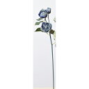 【造花】アスカ/ローズ×3 NO.009D ダークブルー/A-33387-9【01】【取寄】《 造花(アーティフィシャルフラワー) 造花 花材「は行」 バラ 》