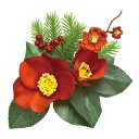 【造花】MAGIQ(東京堂)/華やぎ椿リース #3 RED レッド/FJ004370-003【01】【取寄】 花器、リース リース完成品 造花