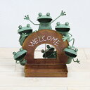 村田屋産業/ウェルカムフロッグトレイ/4664【07】【取寄】 ガーデニング用品 雑貨・置物・オーナメント アイアン・ブリキ雑貨