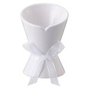即日★Paseo/ブーケコンポートM/DL-04WH【00】《 花器、リース 花器・花瓶 陶器花器 》