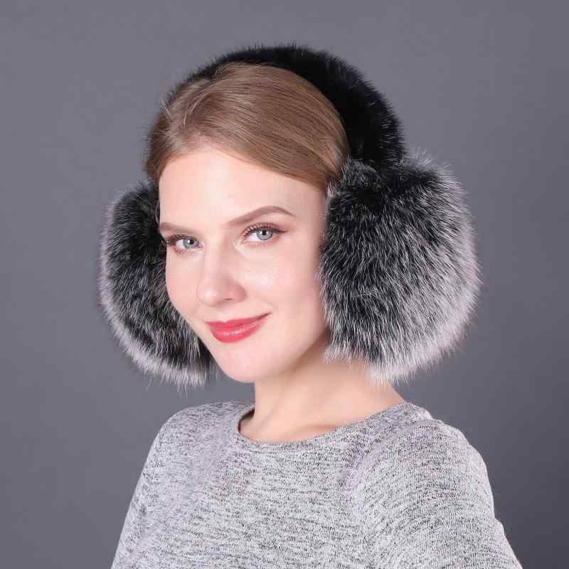 イヤーマフ ユニセックス 男女兼用 韓国風 秋冬 リアルフォックスファー ミンクファー 防寒 保温 耳当て ふわふわ もこもこ 上質 高級感 ストリート