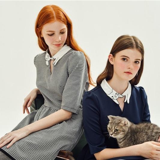 付け襟 レディース 英国風 レトロ クラシック 猫刺繍 レースデザイン コットン 綿素材 快適 通気性 高級感 上品 ブラウス シャツ アクセント デタッチャブルカラー ファッション小物