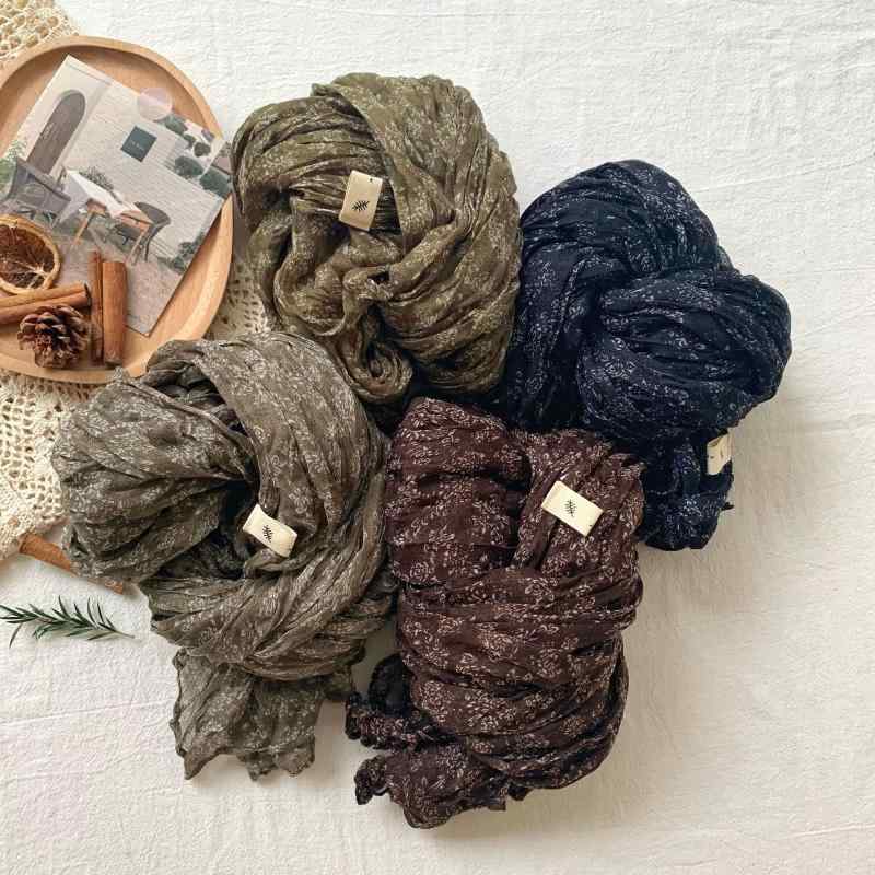 ストール レディース 綿麻 コットンリネン レトロ ナチュラル 花柄 大判 ロング ショール クレープ加工 肌触り良い 快適 日よけ 紫外線対策 冷房対策 普段使い 旅行 デイリー