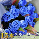 プロポーズ 誕生日 記念日 花束 青いバラ15本の花束 ブルーローズ ベンデラ 薔薇 送料無料 宅配 配送 お祝 ギフト プレゼント 送別会 退職祝い