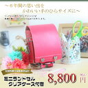 ミニランドセル【クリアケース付き】(木のラック・イニシャルキーホルダープレゼント