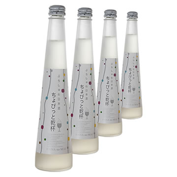 【父の日　ギフト】スパークリング　日本酒　花の舞微発泡清酒4本セットギフト箱プレーン（30…...:hananomai:10000210