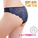 ショーツ5点セット福袋(2017年 5点入り Happy bag ハッピーバッグ 年末 歳末 新春 パンツ 単品 レース 響きにくい レースショーツ) メール便送料無料