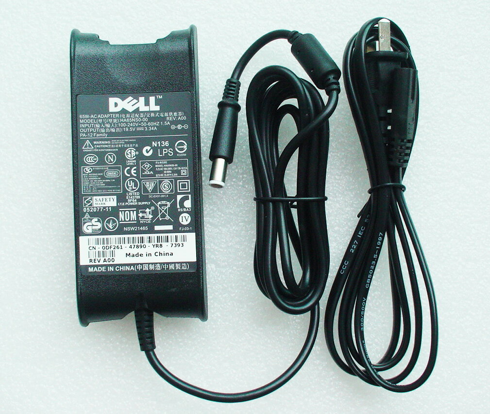 新品純正Dell製ACアダプタ(HA65NS0-00)19.5V/65W（国内発送）