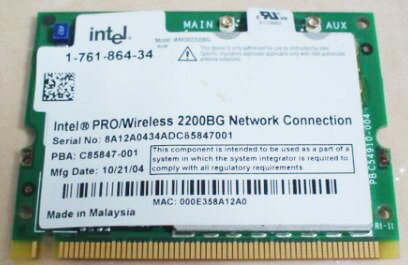 インテルR PRO/Wireless 2200BG