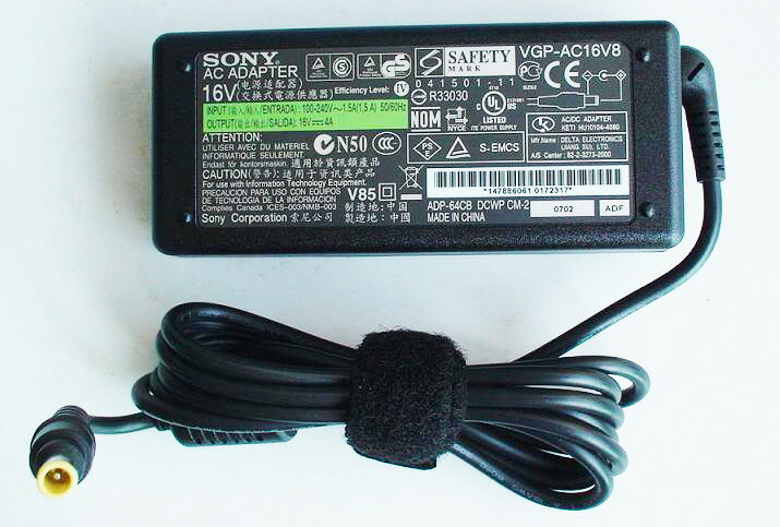 新品SONY純正VAIO用ACアダプターVGP-AC16V8(16V/4A)日本国内発送