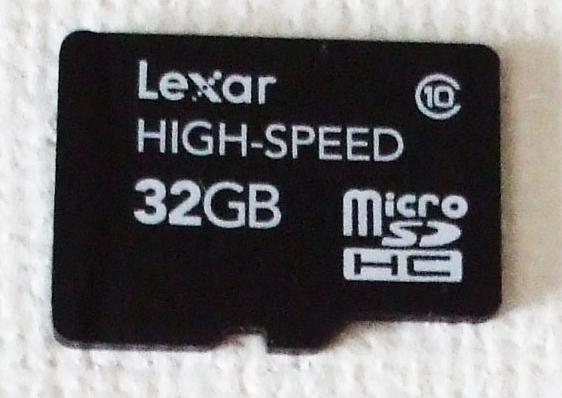 純正新品LEXARマイクロSDHC32GB(class10,SDアダプタ付)メール便160円,microSDHC