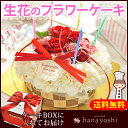 【冷蔵便でお届け】 送料無料 フラワーケーキ 生花【選べる3種類】5号サイズ ケーキボックス入♪<ホールタイプ>誕生日 花 誕生日プレゼント 女性 母 祖母 義母 女友達 お祝い 母の日 ギフト 祝い花 結婚祝い 結婚記念日 妻 プレゼント メッセージカード付き