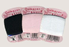 【フジックス】タイヤー絹糸手縫糸9号80mカード-1（白〜39番）