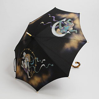風神雷神日傘　とても粋なデザインです　[FU-P]