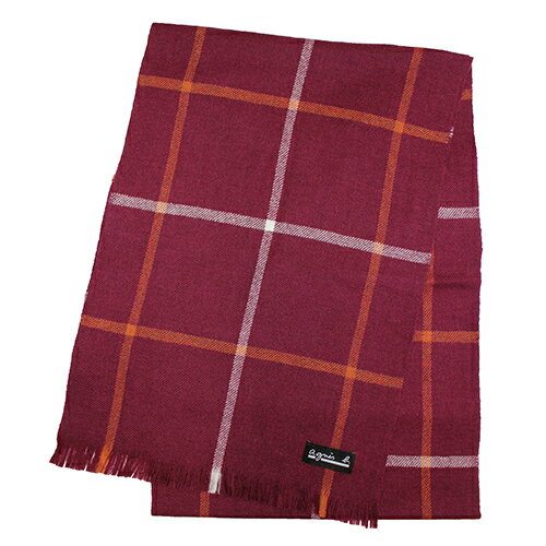 アニエスベー（agnes　b.）　織物マフラー　5172AB041　ワイン