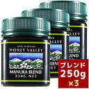 【 マヌカハニー *ブレンド250g】 ★3個セット ニュージーランド生蜂蜜 はちみつ ハチミツハニーバレー(100% Pure New Zealand Honey)社 マヌカ【HLS_DU】【RCP】