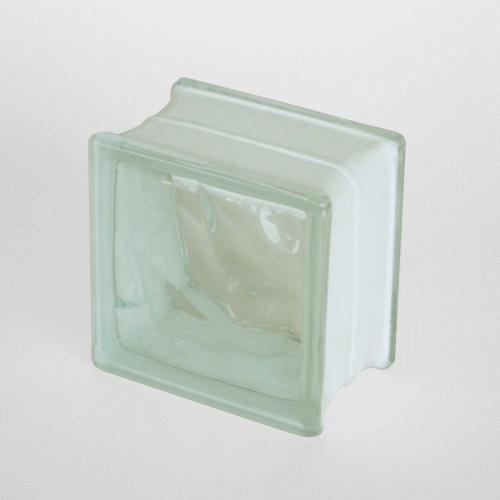 ガラスブロック クラウディ　（約）145×145×95mm　　（2173425）