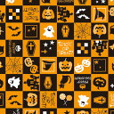包装紙 ハロウィン ハロウィンシルエット 半才判包装紙 H5...