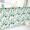 【最大1000円OFFクーポン発行中】のぼり屋工房 カフェカーテン 出窓 模様 800x450mm サボテン