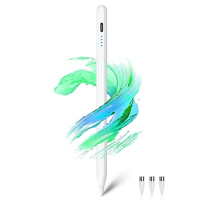 <strong>KINGONEタッチペン</strong>【全機種対応 超高速充電】 2025業界最高 スタイラスペン 超高精度 1MM極細 アップルペンシル互換ペン 誤ON/OFF防止/電量表示/傾き検知/二重磁気吸着機能対応 iPad用ペンシル 軽量 耐摩 耐久 iPad/iPh