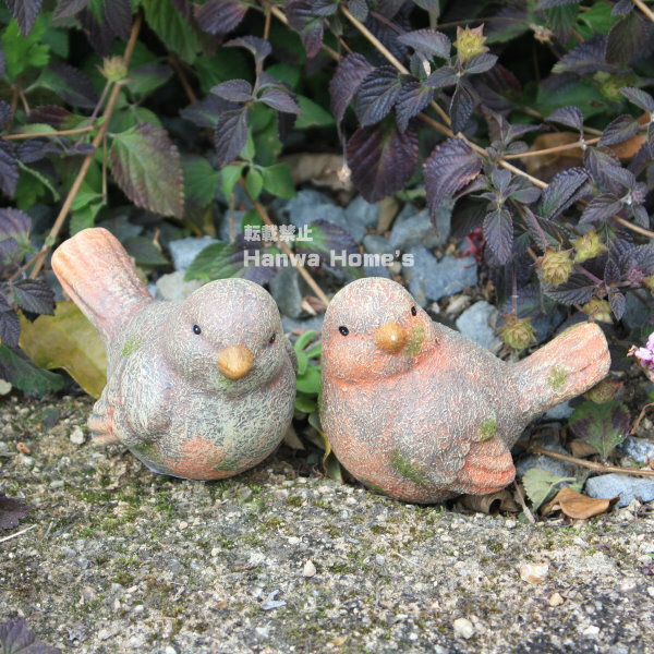 【2012年新登場】【Terracotta Doll】テラコッタオーナメント陶器製ガーデンオブジェ　小鳥S　（A）セット【B-1】
