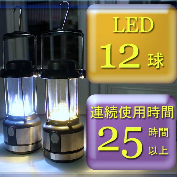LED12球 LEDランタンライト ホワイト・電球色 選べる2カラー【期間限定 レビューを書くと単2電池4個付】【全国送料無料】