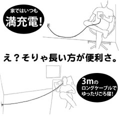 【メール便送料無料】【相性保証】MFI認証3m断線防止ケーブルiphoneipadUSBケーブルLightning認証品【充電/ios7データ転送/ライトニングケーブル】【断線防止ストロングタイプ/【断線防止ストロングタイプ/アイフォン5S300cm】