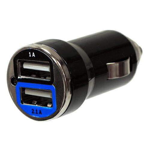 【宅配便専用】 UMA-2USBCA21 USB2ポート搭載USBカーチャージャー 高出力2.1Aポートを備え、iPadの充電にも対応！【あす楽対応】