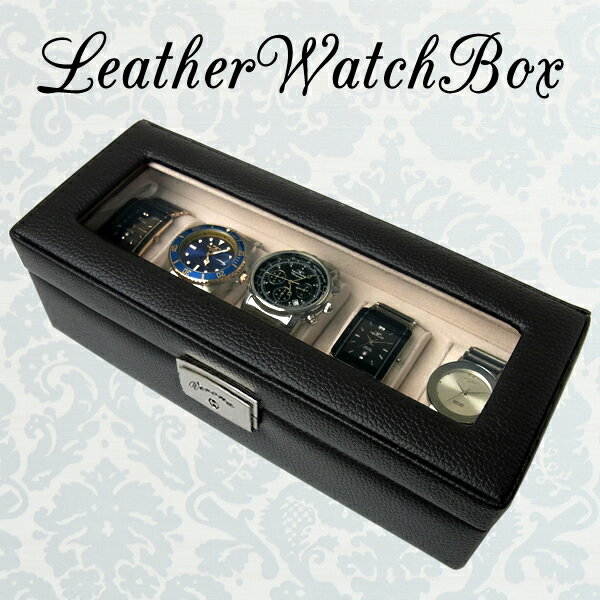 腕時計 ケース コレクションケース 時計 コレクションボックス 本革 5本 高級 レザー …...:hapian:10003063