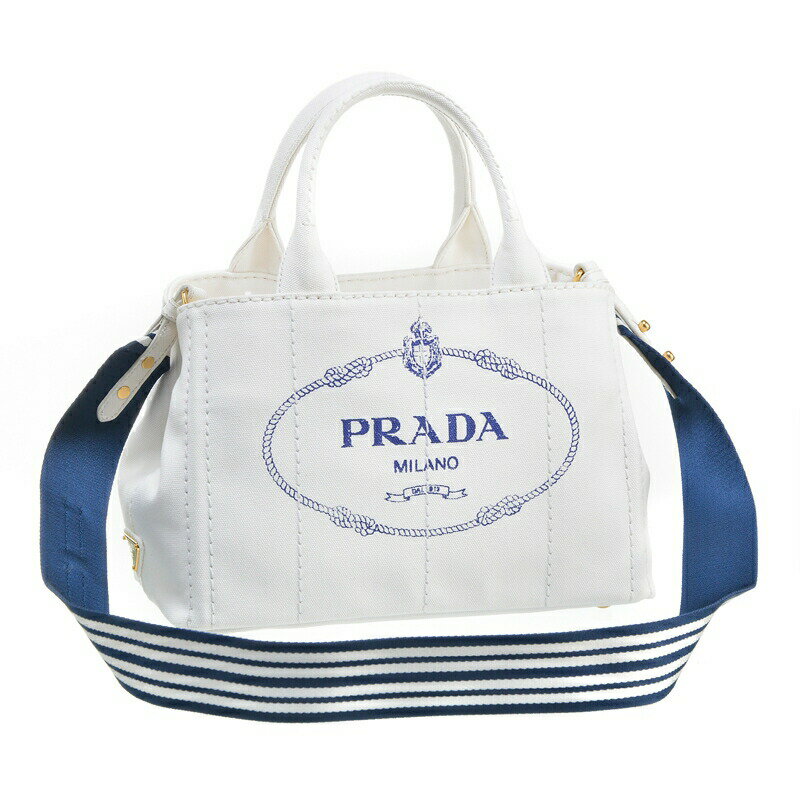 v  PRADA 2WAYnhobO CANAPA-ROO 1BG439 BIANCO BLU