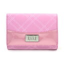 ELLE PETITE (エルプチ) 二つ折り財布 ブラックとピンクのエナメルには細かいパールの粒子が入っているので高級感バツグン。 サンアート