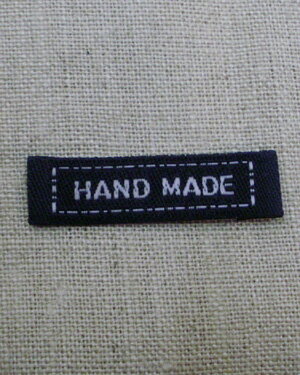 ハンドメイド・手作り応援資材：布タグ（ステッチ入り・Handmade刺繍タグ）