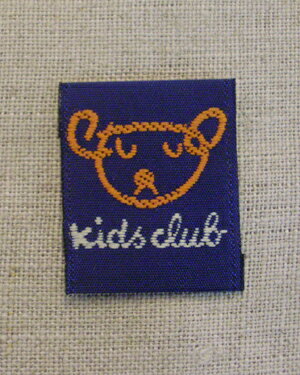 ハンドメイド・手作り応援資材：くま（紺：kids club）