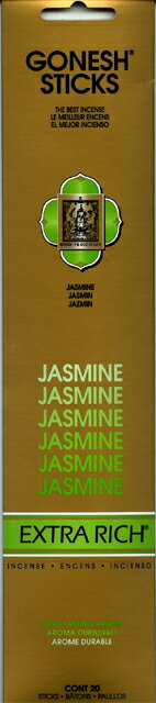 【メール便選択で6箱毎送料84円】GONESHガネッシュ インセンス エクストラリッチスティック JASMINE(ジャスミン香)/アメリカンインセンス/アメリカ雑貨/アロマ/お香は専門店でどうぞ！