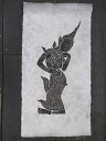 タイ-ワット・ポーの石刷り!「その1」/ワットポーの石の壁画に紙を当ててその上から墨で擦った絵です!/エスニック/アジアン雑貨(DM便選択で3枚毎送料99円)