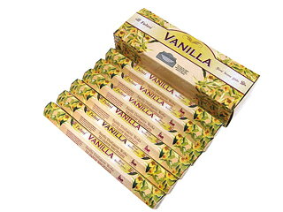 【お得な6箱セット!メール便選択で送料84円】バニラ香 スティック /TULASI VANILLA/インセンス/インド香/アジアン雑貨/アロマ/お香は専門店でどうぞ！