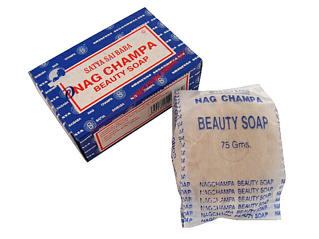 【メール便不可！】サイババナグチャンパビューティーソープ75g/SATYA SAIBABA NAG CHAMPA SOAP/インドのお香メーカーの石鹸!!/インセンス/インド香/アジアン雑貨/アロマ/お香は専門店でどうぞ！