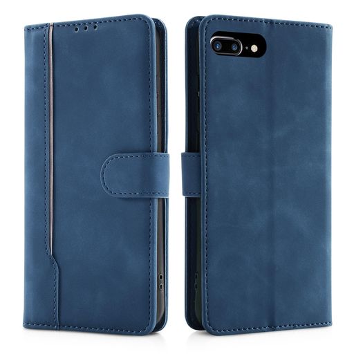 【CASAFUNY】forアイフォン8プラスケース手帳型耐衝撃PUレザー携帯ケースアイフォン7プラスカバーおしゃれビジネス風携帯カバーシンプルスマホケースカードポケットマグネット開閉式スタ…