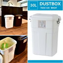 ごみ箱 おしゃれ ダストボックス 屋内・屋外 キッチン ゴミ箱 30L ホワイト