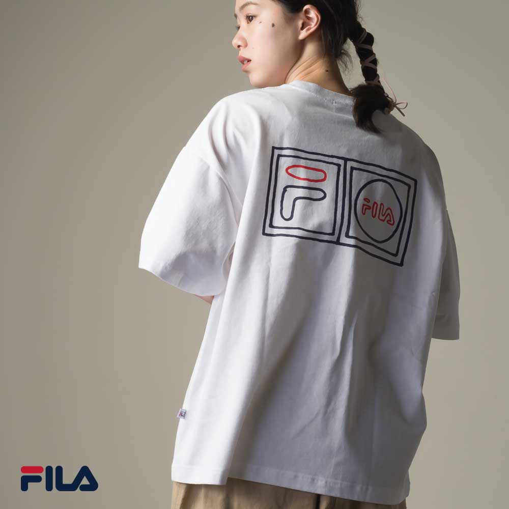 【hbA】レディース Tシャツ Sサイズ 【FILA】フィラ クルーネックシャツ FM9775 半袖 トップス カジュアル コットン 綿 HAPTIC ハプティック